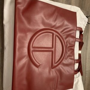 Telfar Large Oxblood Shopping Bag